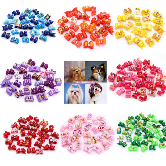 Colourful Elastic Glam-Girl Hair Bows